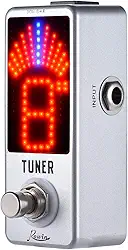 ERYUE Afinador Mini Pedal Cromático Efeito Led Display True Bypass Para Guitarra Baixo