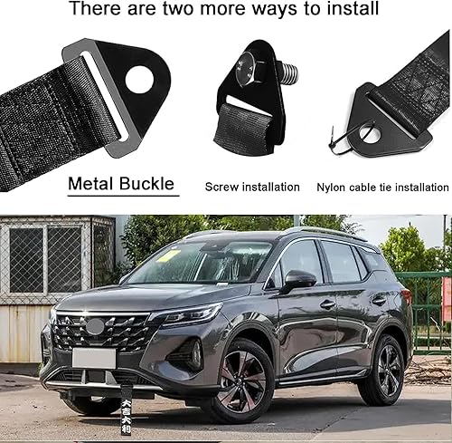 Miniatura 6 de Gancho de remolque, gancho de remolque trasero universal, parachoques de liberación rápida, correa de remolque con eslogan chino para gran suerte