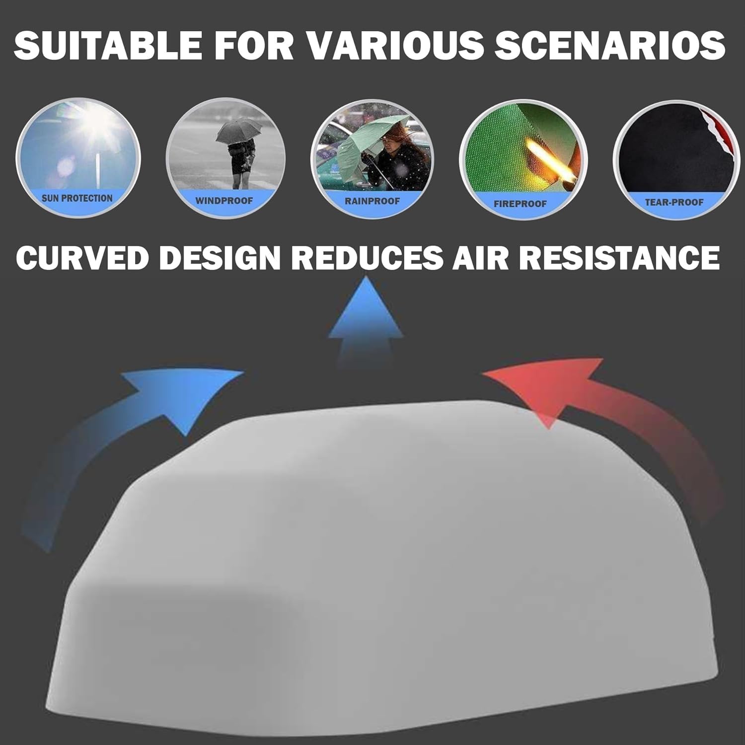 Outdoor Folding Carport, Metal Semi-Automatic Retractable Awning, Blue Portable Garage, Heavy-Duty Snow Hydraulic Folding Carport, Mobile Cold and Rainproof Carport(19.6x8.8x8.2 ft)