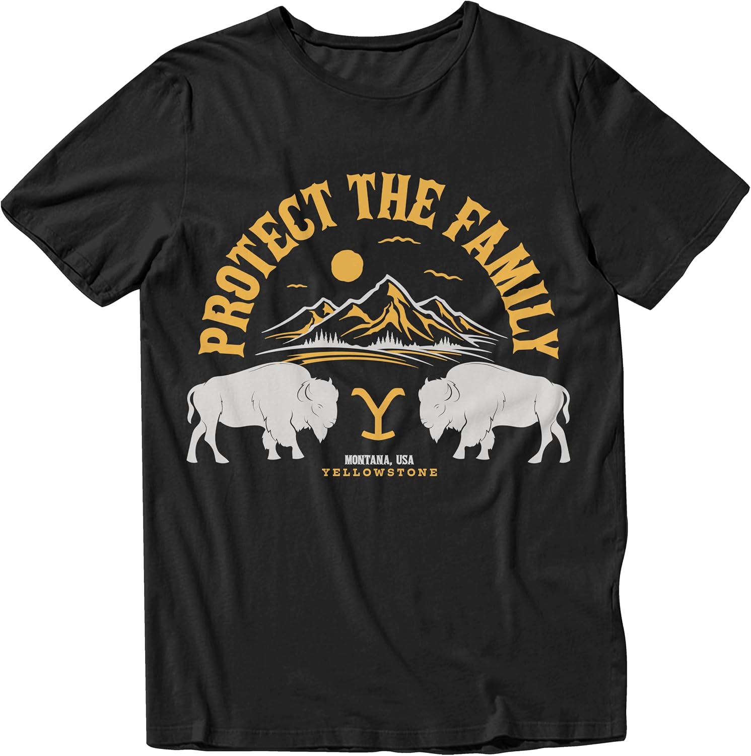 PARAMOUNT NETWORK Yellowstone TV Show Family Men's and Women's Short Sleeve Tees, Unisex T-Shirts