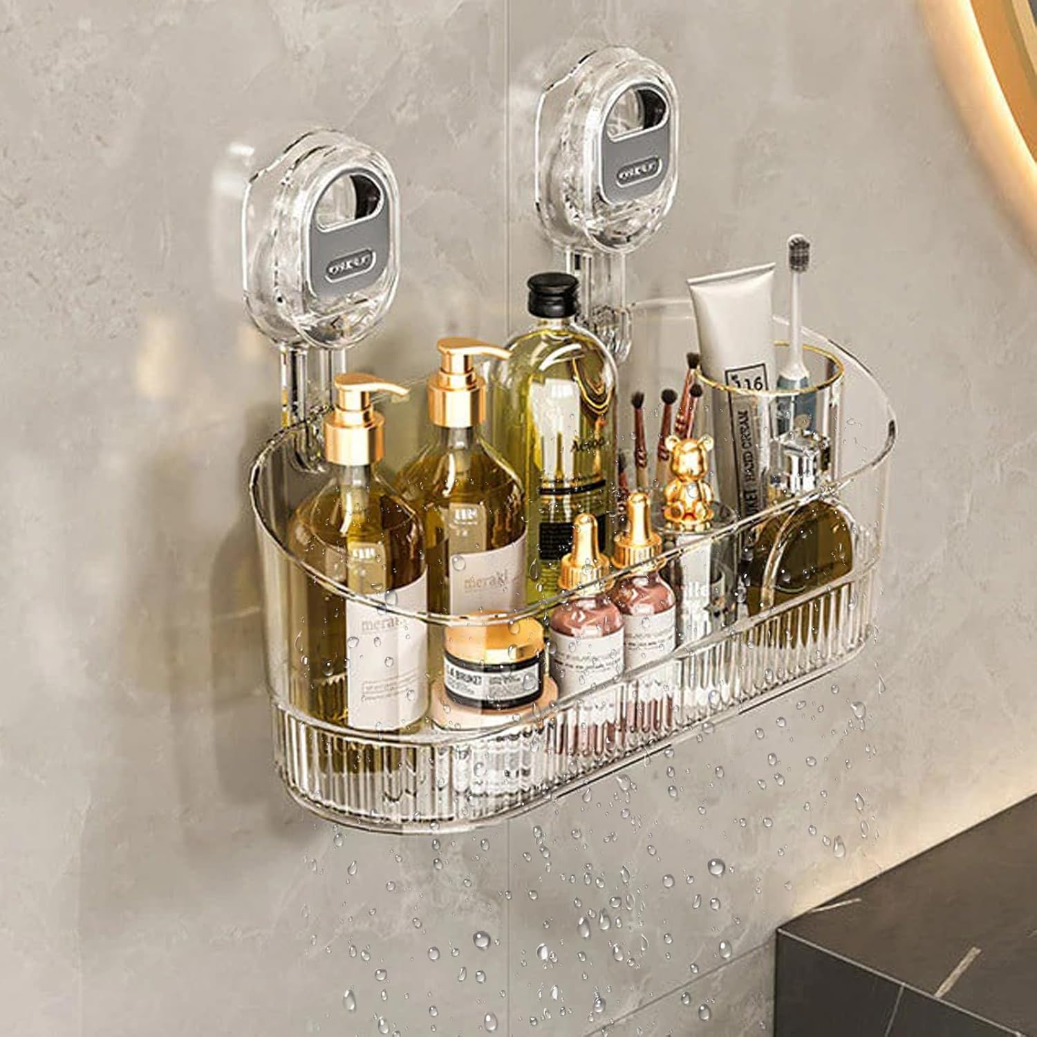 Amazon.com: No-Drill Bathroom Suction Storage Box - Bathroom Suction ...