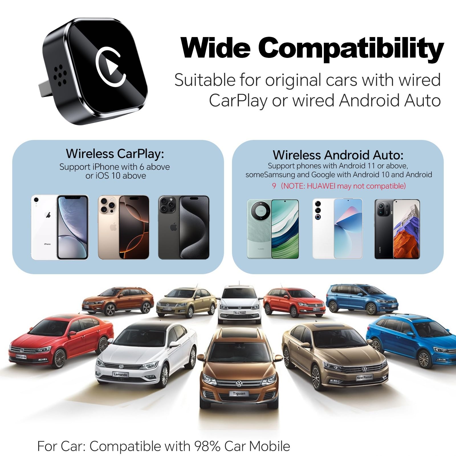 Adattatore Wireless CarPlay 2025 – Dongle Per IPhone Da Cablato A Wireless – Aggiornamento Plug And Play - 2