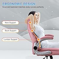 Vista 11 de REFFICER - Sillas de oficina ejecutivas, silla ergonómica de escritorio de oficina con respaldo lumbar, silla de computadora para el hogar