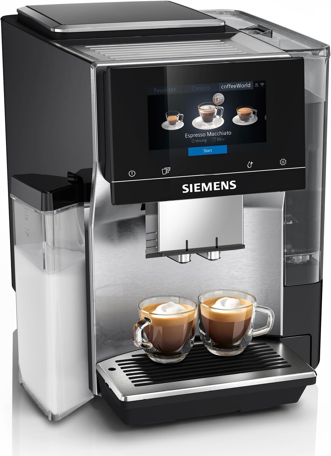 Siemens TQ707GB3 EQ700 Home Connect Bean to Cup Fully Automatic Freestanding Coffee Machine – Anthracite, Dark Inox