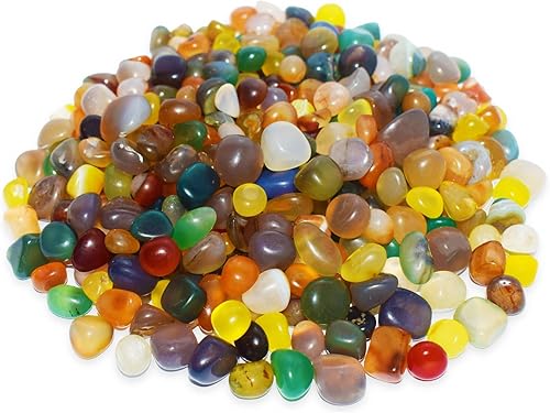 Miniatura 8 de Guijarros de 2 libras32.45 oz para plantas de interior, bambú, manualidades, 0.2-0.35 pulgadas para macetas de drenaje interior, chips de cristal de