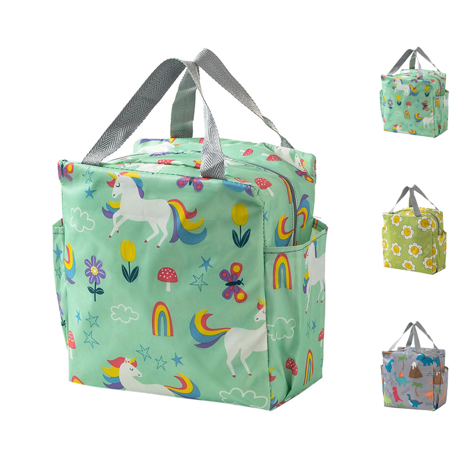 SUOXU Insulated Lunch Bag 25cm - Foldable Reusable Cool Bag Thermal Food Bag for Men Women Kids, Leakproof Cooler Tote for Work, School, Picnic & Travel - 8L Capacity