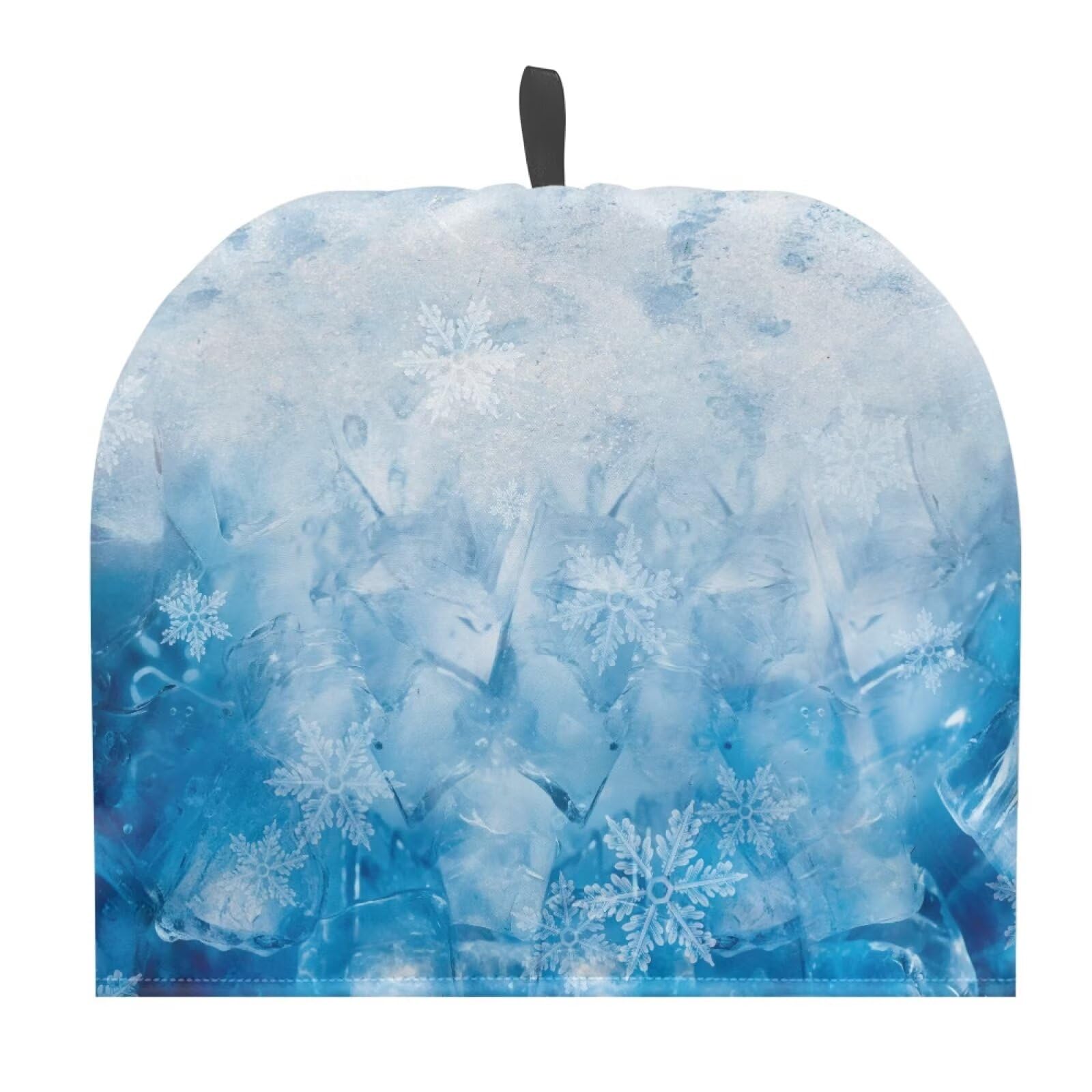 Tutolipy Frozen Snowflake Tea Cozy Cover Warmth Keep Tea Kettle Cover Insulated Teapot Cover with Top Handy Loop Tea Cosies Reusable — image 1