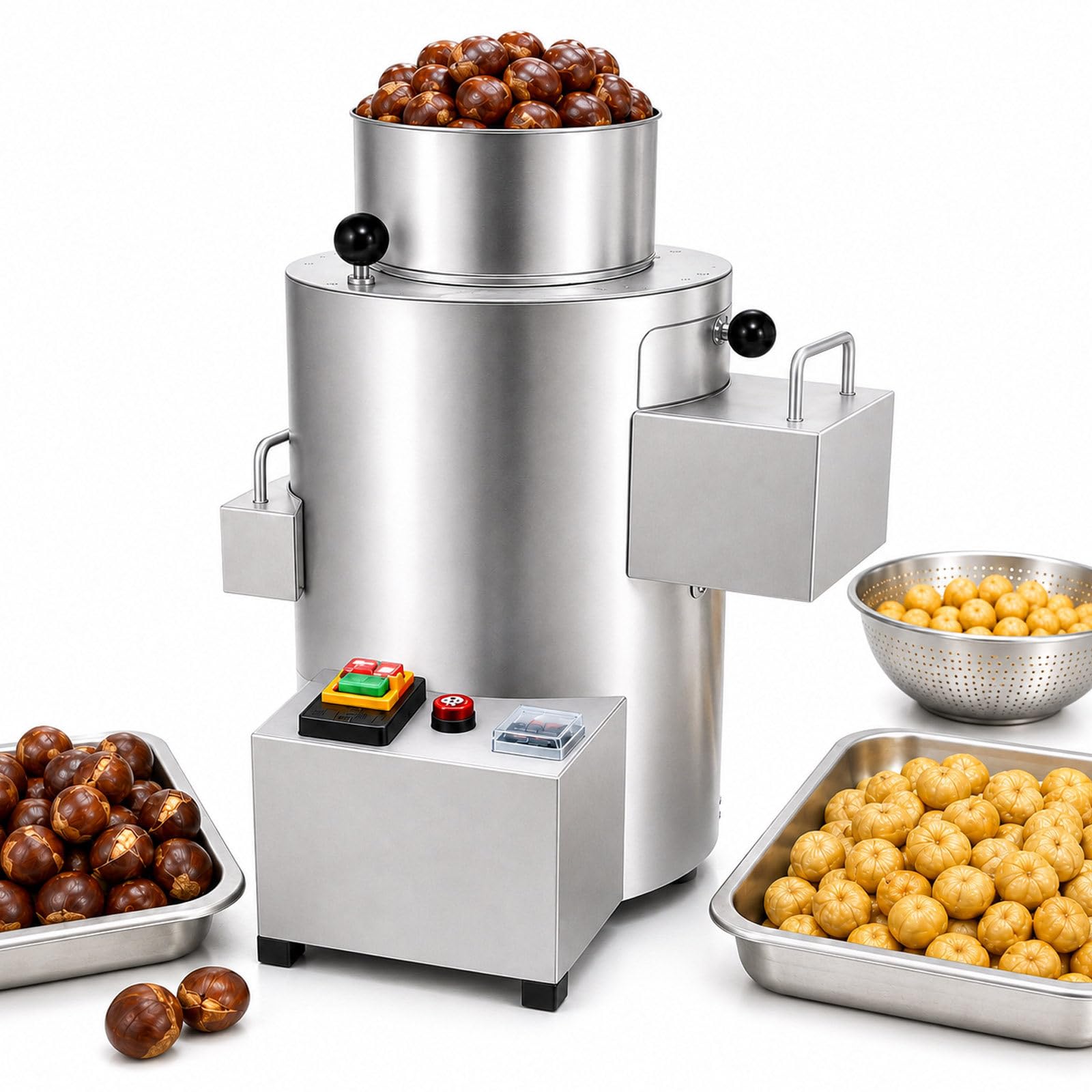Peladora Eléctrica De Castañas, Hasta 40 Kg/H, Acero Inoxidable 10Knife