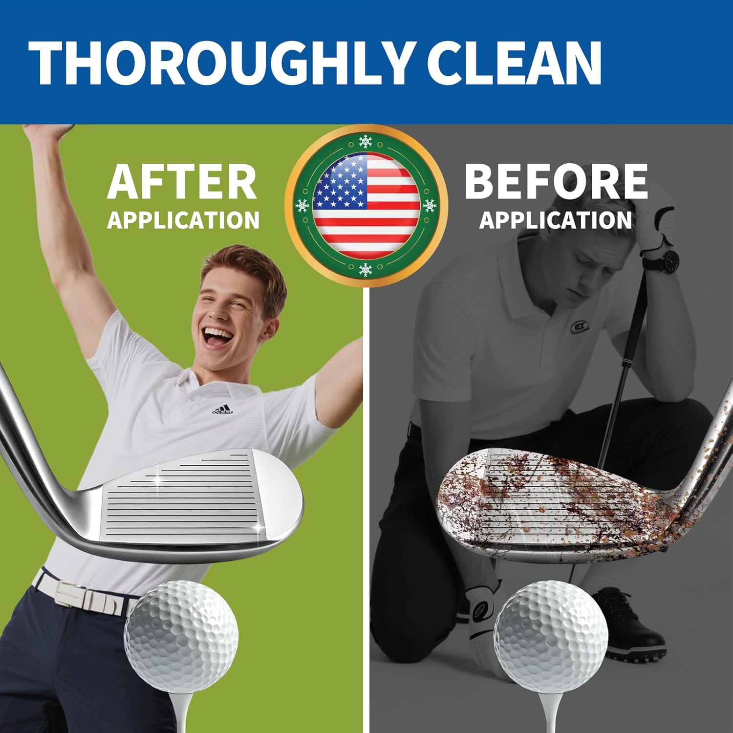 Metal Rust Remover Cleaner Use for Stainless Steel,Polishing Golf Clubs Wedges and Putters,Suitable for Golf Clubs Grooves Scratch Remover,Scuff and Stain Remover,Polish Restore,6.76 FLOZ - Image 4