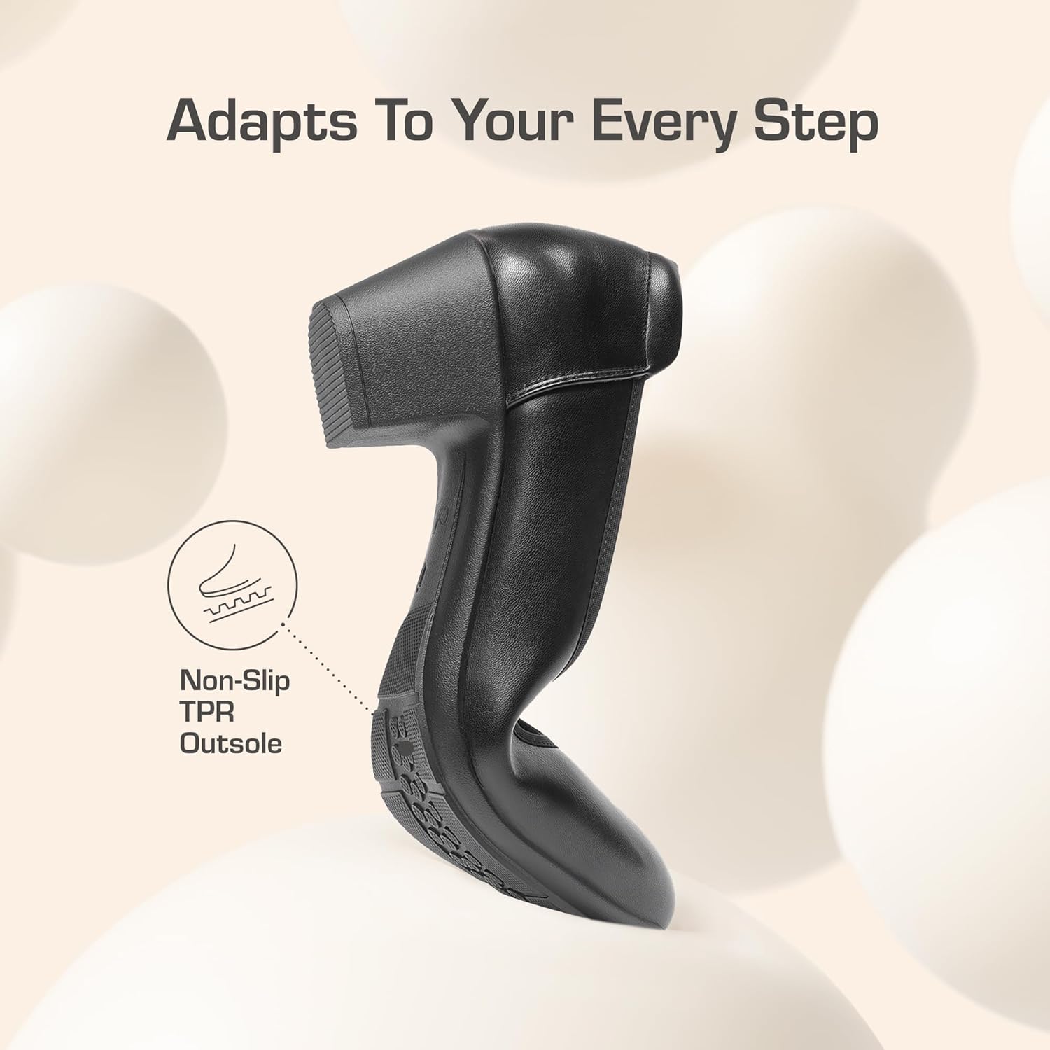 DREAM PAIRS Women's Low Chunky Heels Comfortable Block Work Pumps Closed Round Toe Dress Shoes for Office Business - Image 7