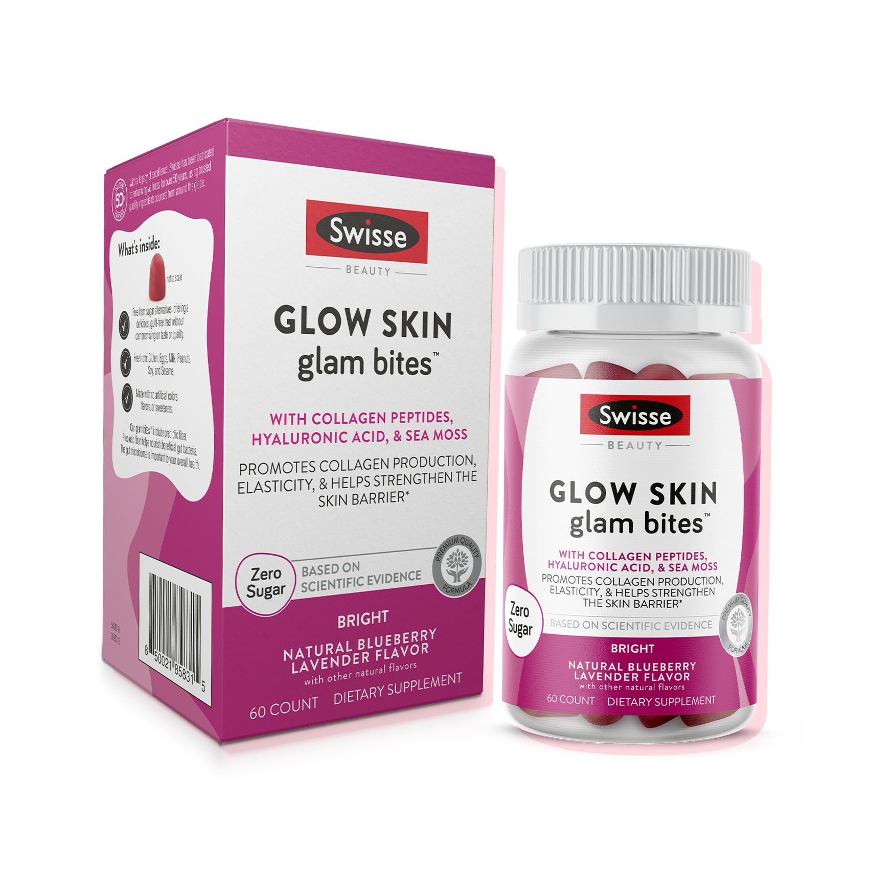 Swisse Skin Defense Glam Bites – Vitamin C, L-Glutathione & Astaxanthin – Supports Skin Elasticity, Moisture & Defense Against Environmental Stressors – Zero Sugar Gummies for Adults – 60 Count — Amazon image 10