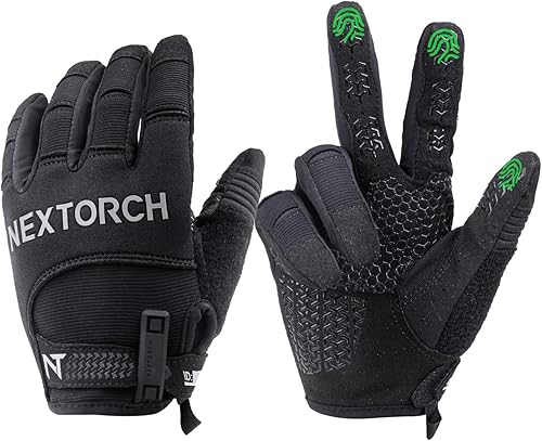 NEXTORCH Tactical Gloves for Men, Ultra-Thin for Motorcycle Riding & Shooting, Touchscreen with High-Dexterity, Quick-Dry Breathable Cordura for Airsoft, Police, Outdoor Work, Military Combat (XL)