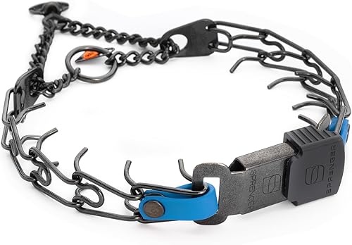 Miniatura 16 de Collar para Perro Herm Sprenger de Acero Inoxidable Negro con Hebilla de Liberación Rápida ClicLock y Inserción de Biothane Collar de Entrenamiento