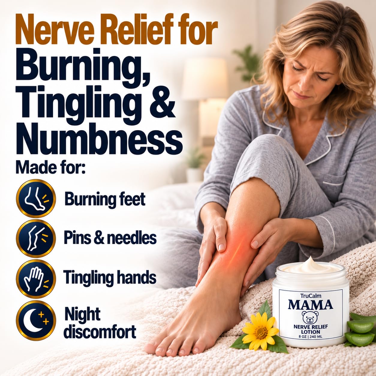 Mama-Bear Magnesium Cream – Neuropathy Nerve Relief Cream – XL 8 Oz — Amazon image 3