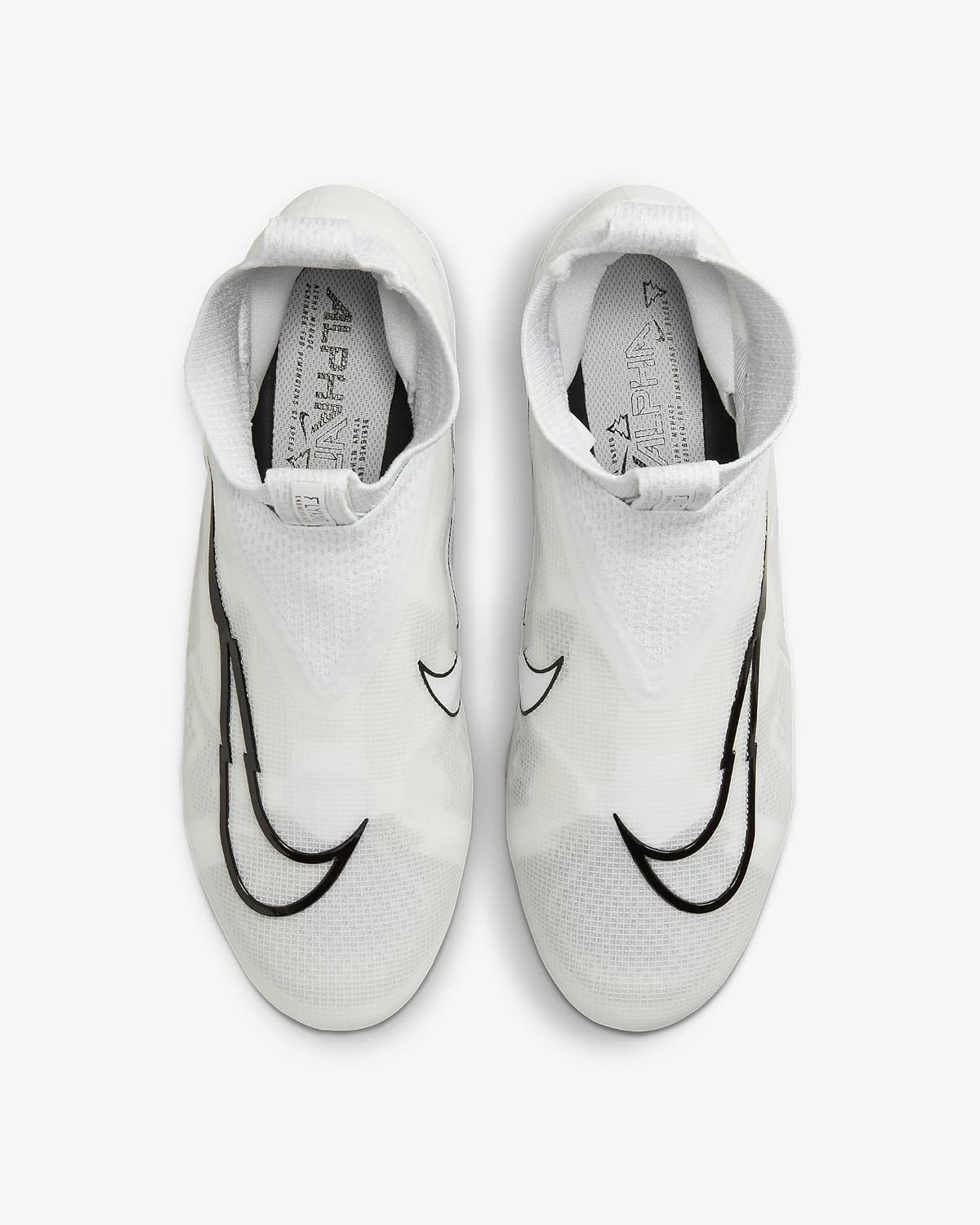Nike Alpha Menace Elite 3 White/Particle Grey/Opti Yellow/Black Mens Football Cleat.