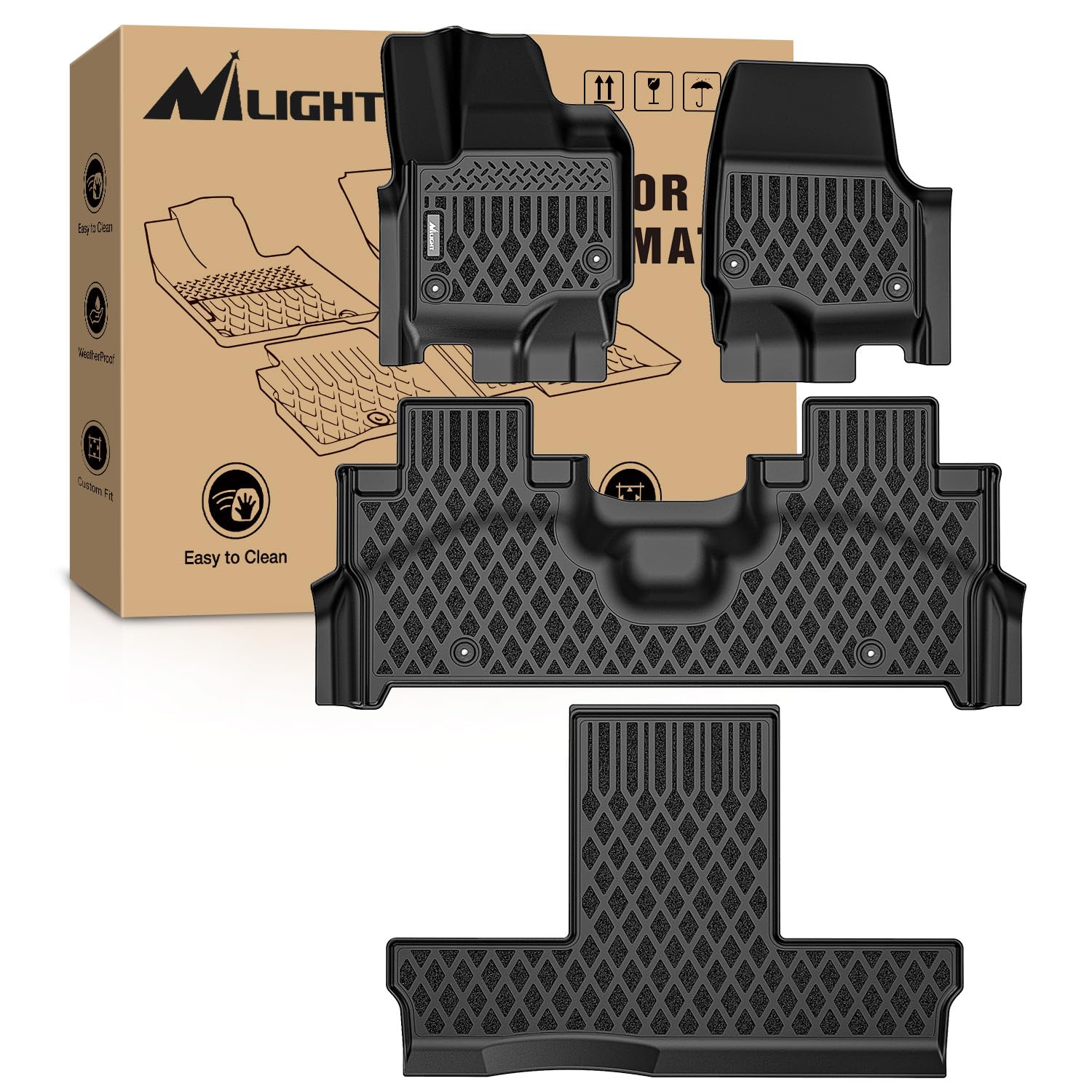 Nilight TPE Floor Mats for Ford Expedition Max