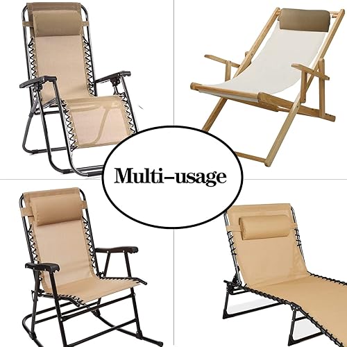 Miniatura 6 de Zero Gravity - Juego de 2 sillas de repuesto con banda elástica, cojín acolchado universal suave extraíble para silla de salón de gravedad cero,