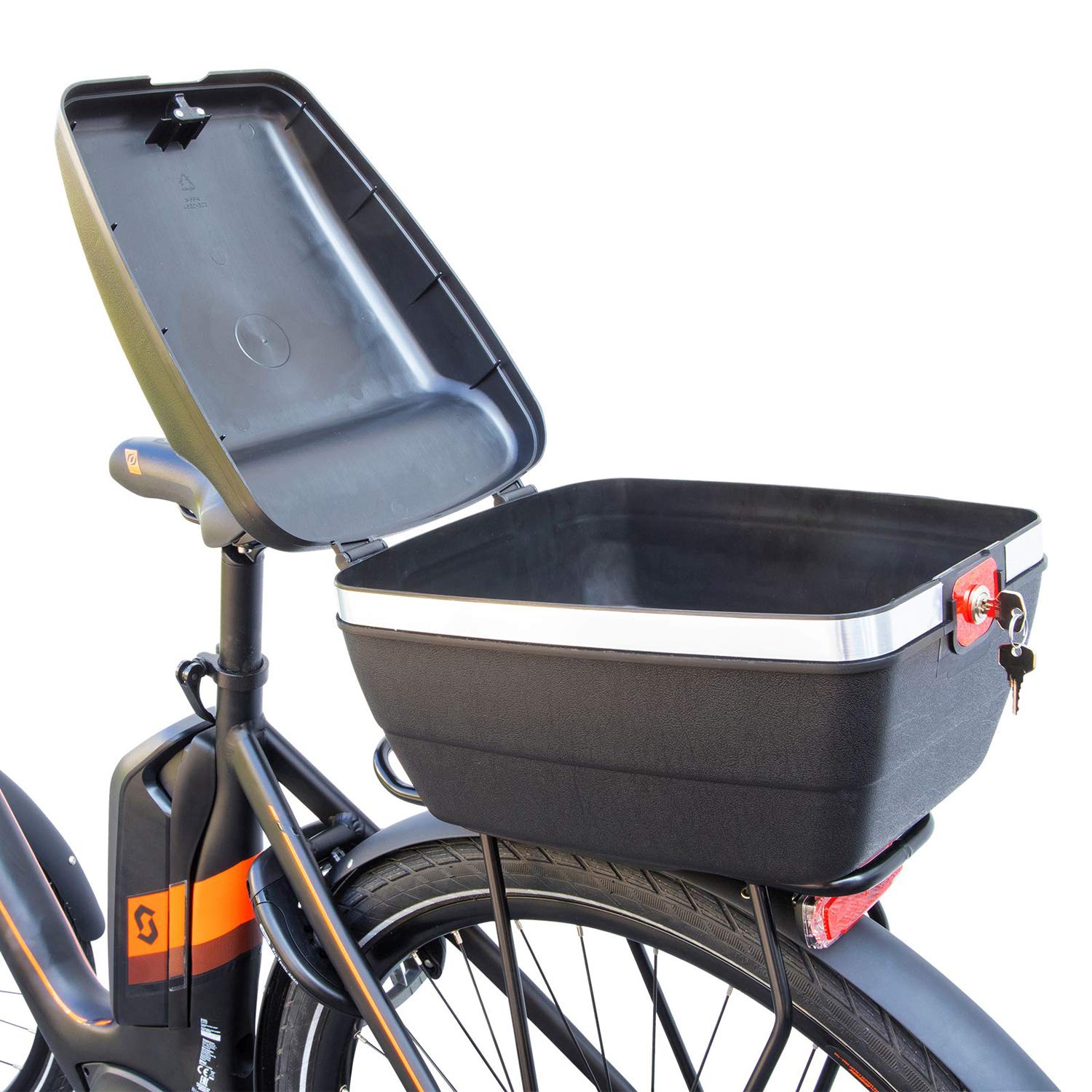 Westmark Fahrradkoffer für alle Gepäckträger, inkl. Befestigungsmaterialien, diebstahlsichere Befestigung, 14 Liter, Touring Tresor, 5430GE6S