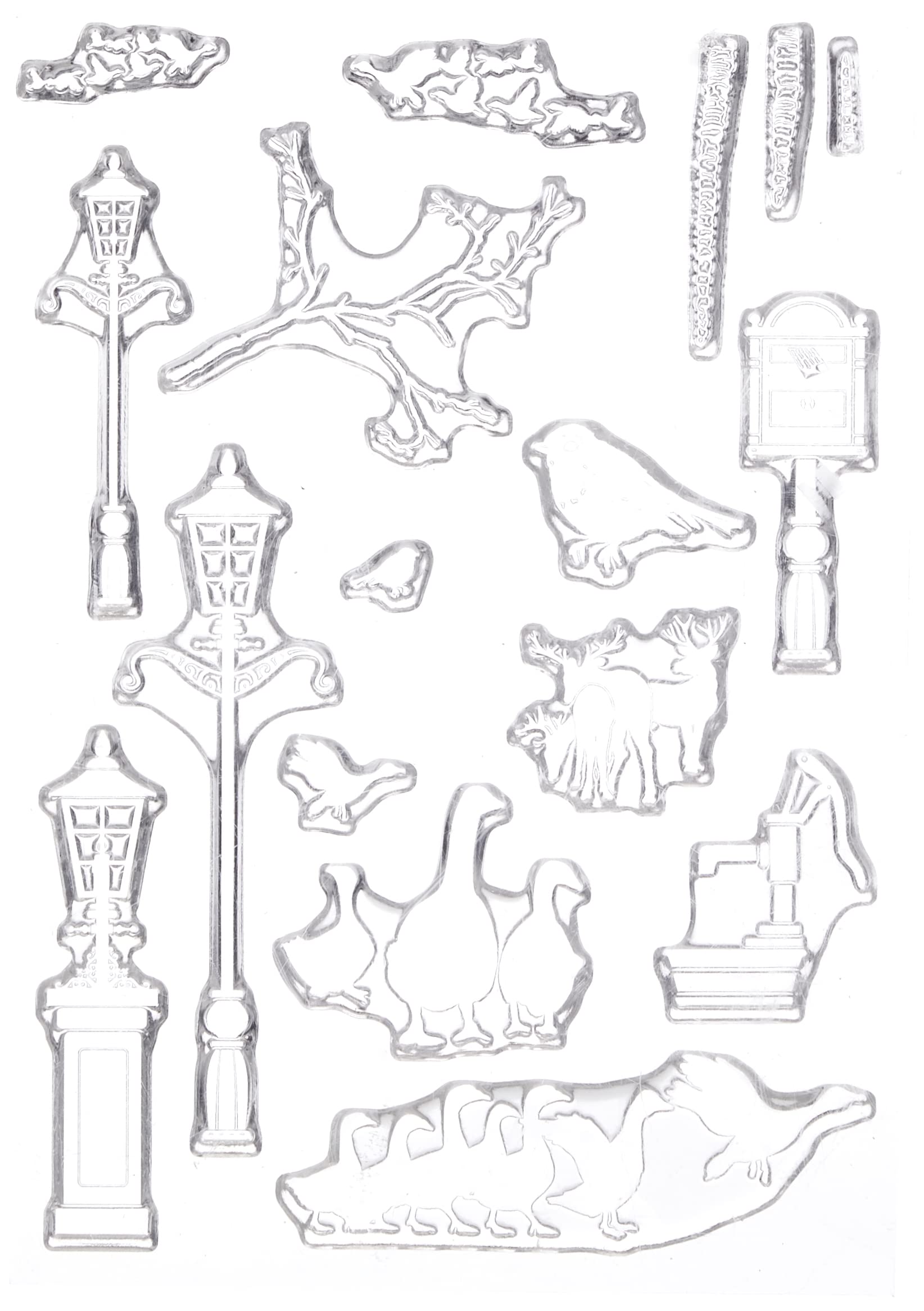 Card-Io Transparent Christmastide Clear Stamp Set, Synthetic Material, 21 X 10.9 X 0.4 Cm