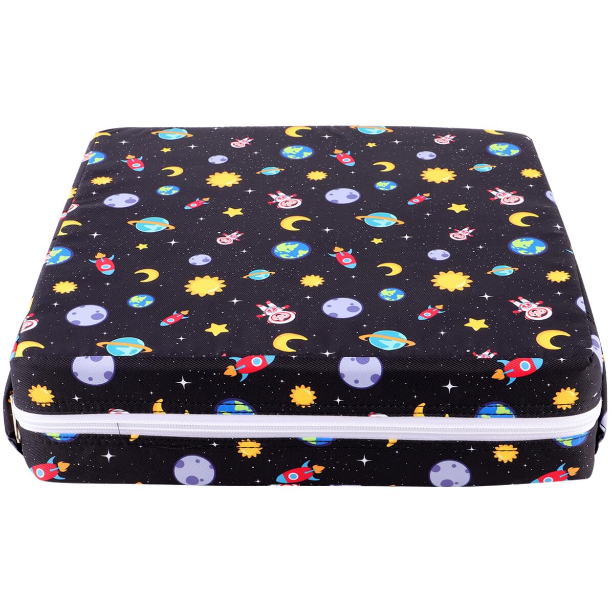 Cuscino Rialzo Sedia da Cucina Twill Nero, Portatile e Comodo per Ragazzo Ragazza, Adatto a Casa e Ristorante, Facile da Conservare e Trasportare