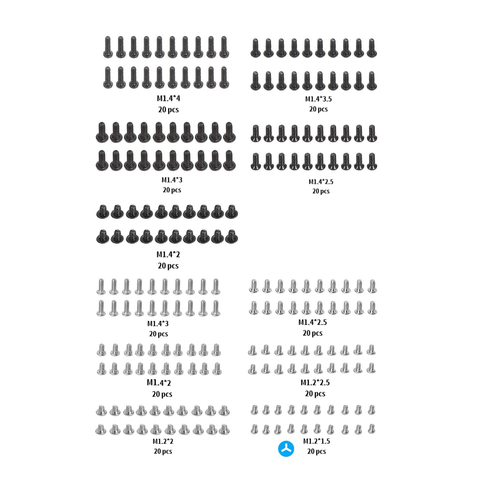 220pcs Complete Full Set Screws Internal Screw Replacement for Samsung Galaxy S20 S21 S22 Ultra S23 S25 Ultra for All Models of Samsung Mobile Phones and Most Android Mobile Phones