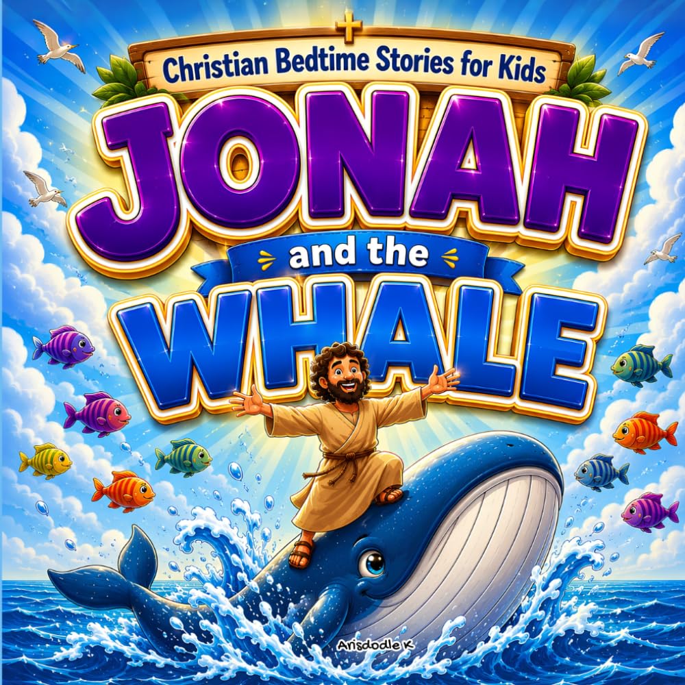 Christian Bedtime Stories for Kids: Jonah and the Whale: Short Bible Stories with Moral Lessons, Prayers, and Peaceful Sleep for Children Ages 3-8