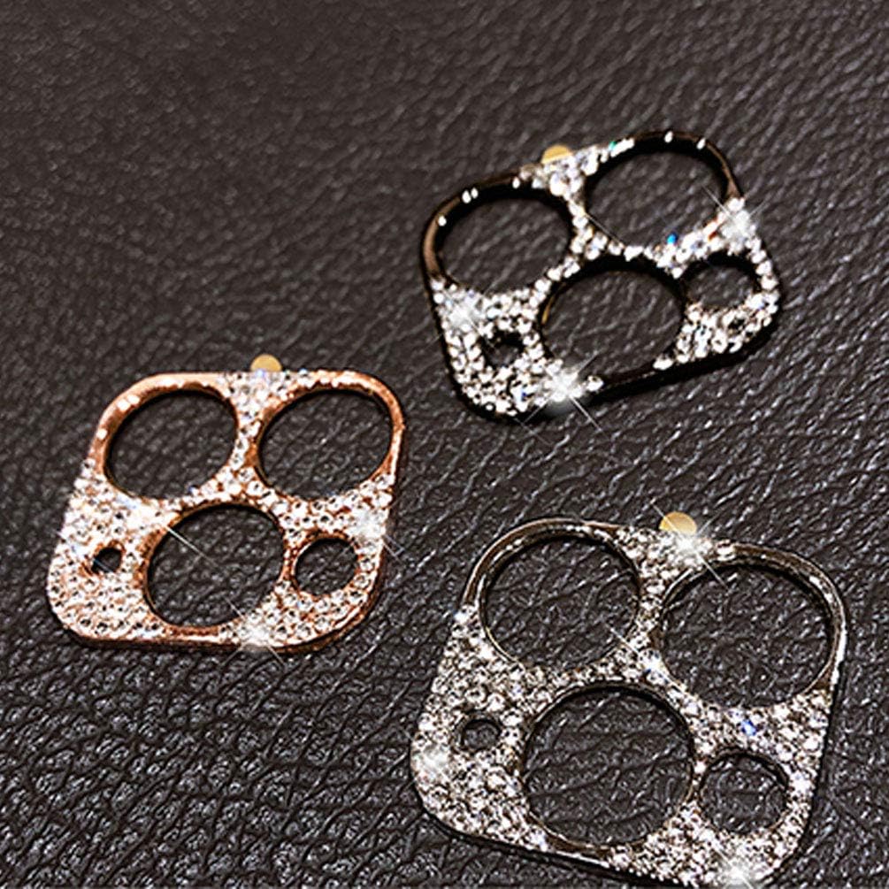 [2 Pack] Bling Diamond Camera Lens Protector for iPhone 11 Pro and iPhone 11 Pro Max, Diamond Crystal Camera Lens Protector Bling Decoration Cover for iPhone 11 pro and iPhone 11 Pro Max(Silver)