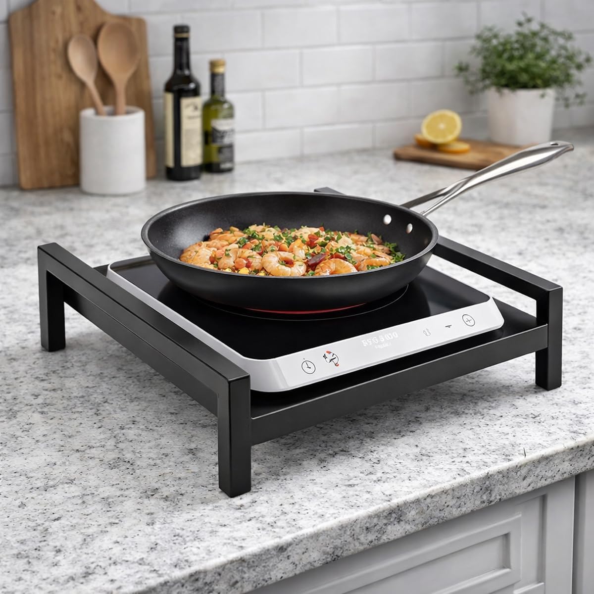 MILAD Iron Table Top Induction Stand With Adjustable Height(38 L x 38 W x12 H CM's ,BLACK)-picture-29