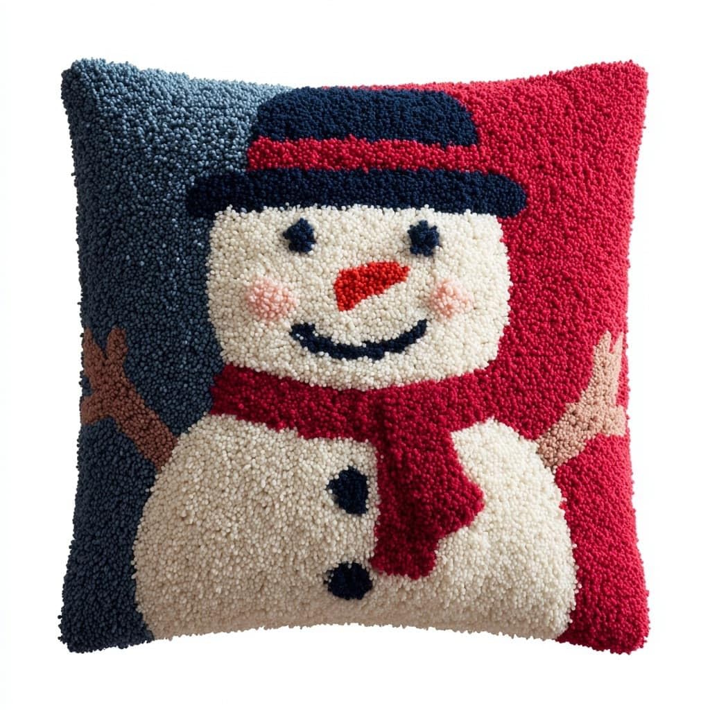 WallustrioaW Latch Hook Kits for Adults Beginners,Snowman Pattern
