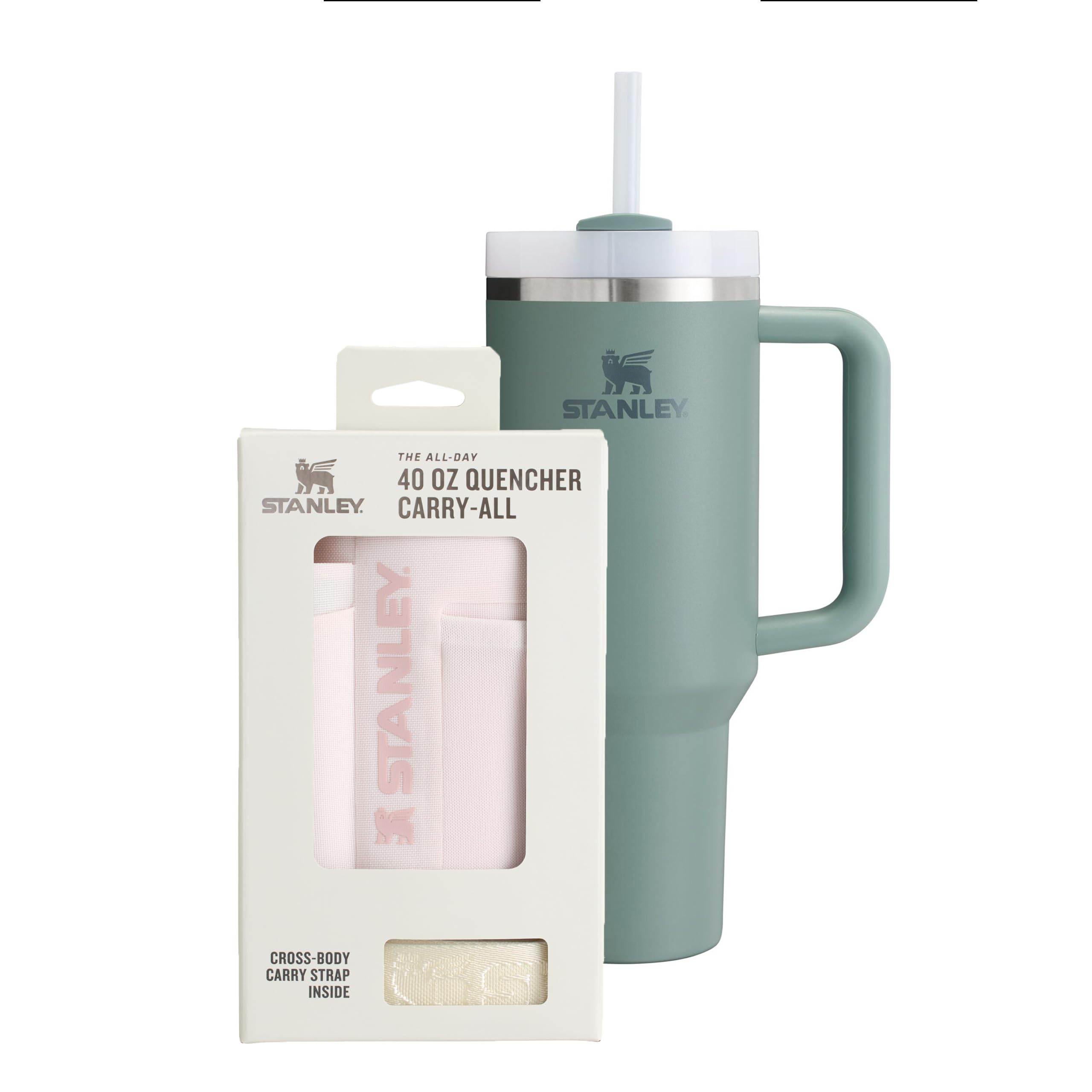 Stanley 1913 Quencher H2.0 FlowState Borraccia con Cannuccia 1.2L - Shale | Freddo per 11 Ore - Bevanda Ghiacciata fino a 48 Ore - Include All-Day Quencher Carry-All