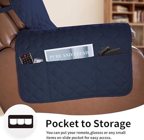 Miniatura 237 de Easy-Going - Funda reversible para sofá, resistente al agua, con varillas de espuma y correas elásticas, protector de muebles para mascotas y perros