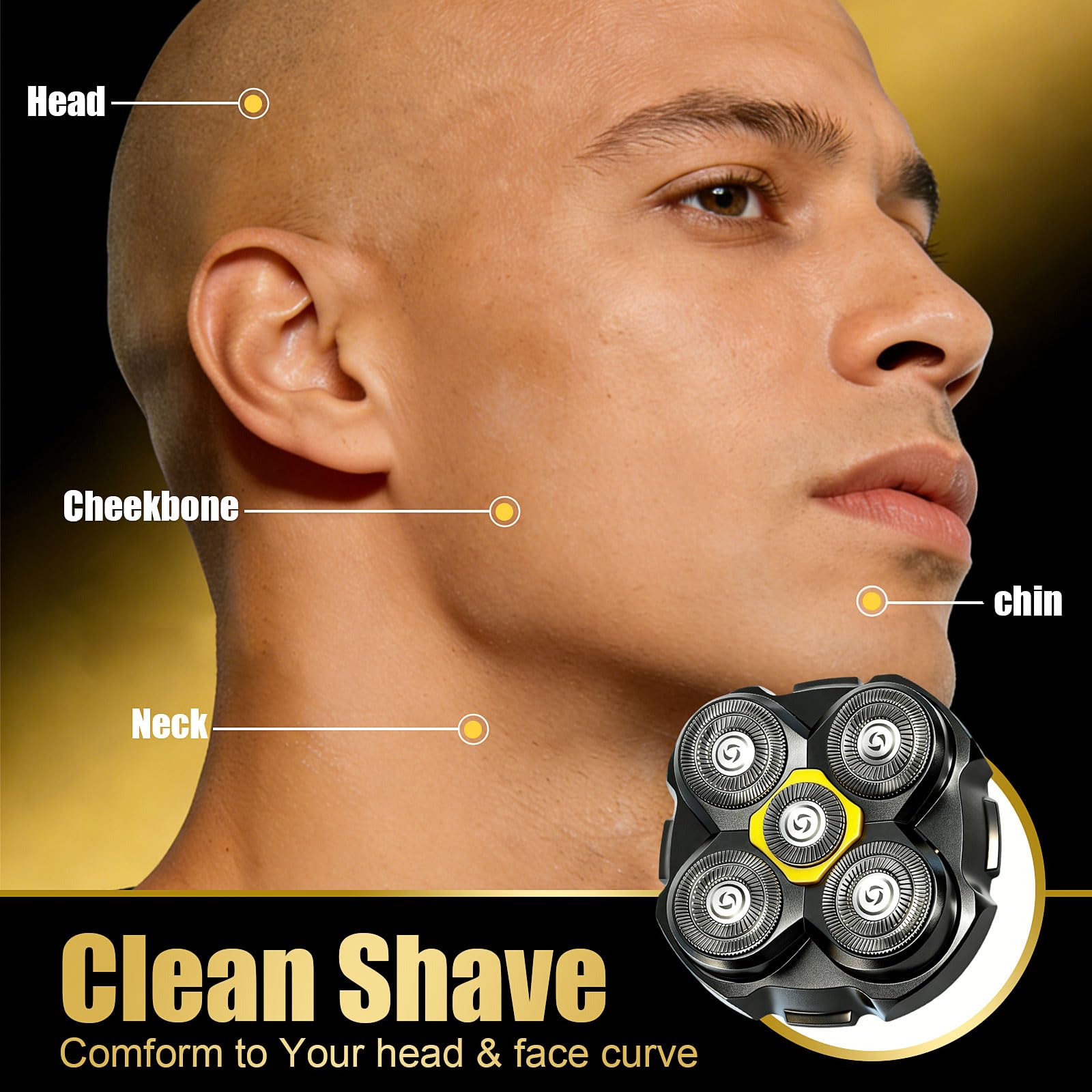 MicroTouch Titanium Shaver Replacement Heads, Black