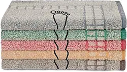 Kit 05 Tapete Para Banheiro Atoalhado 100% Algodão Felpudo 45x65cm Saída de Box Alta Absorção - Sortido