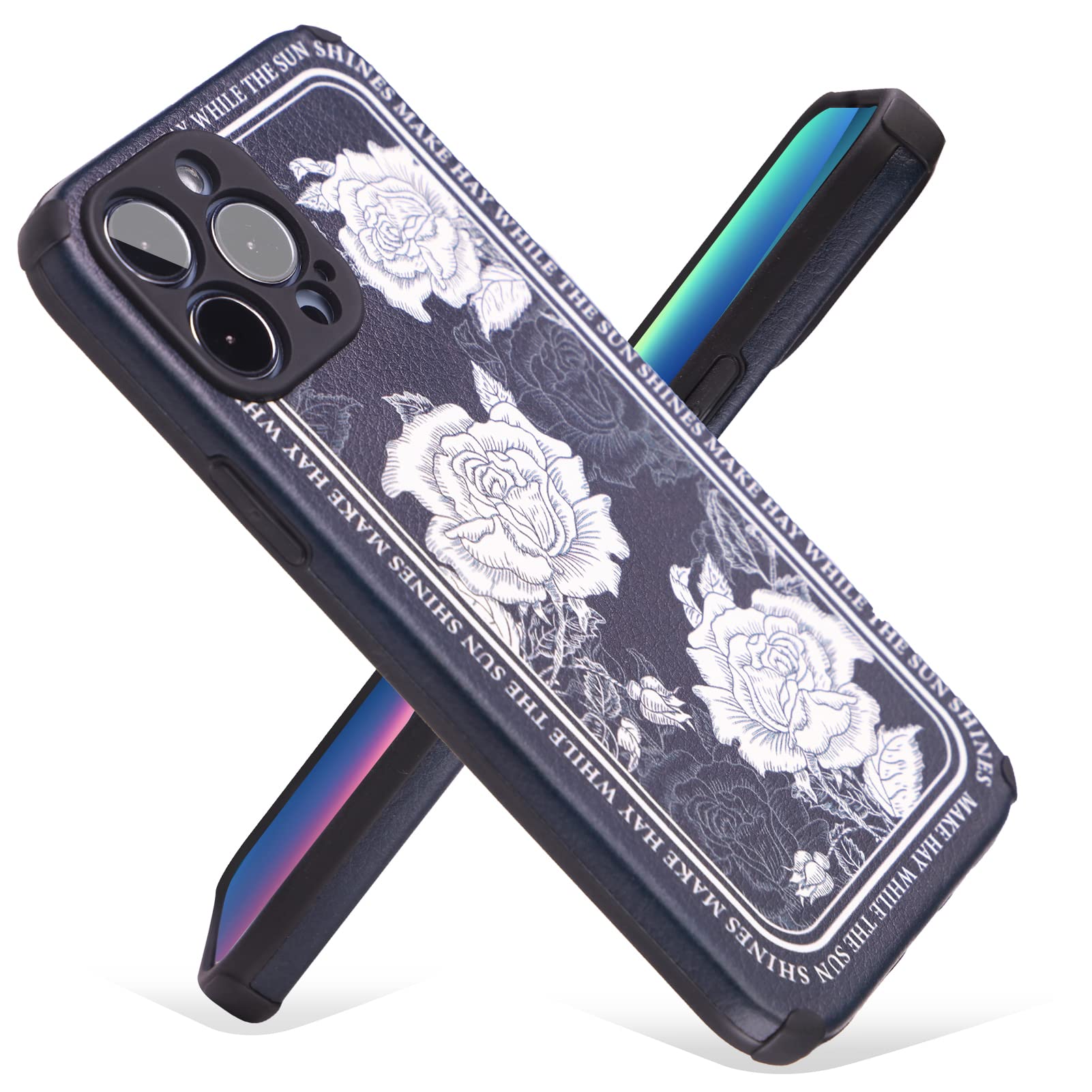 WanskiCompatible with iPhone Xr Case, Liquid Silicone Full Body Protection Cover Case, White Rose Phone case