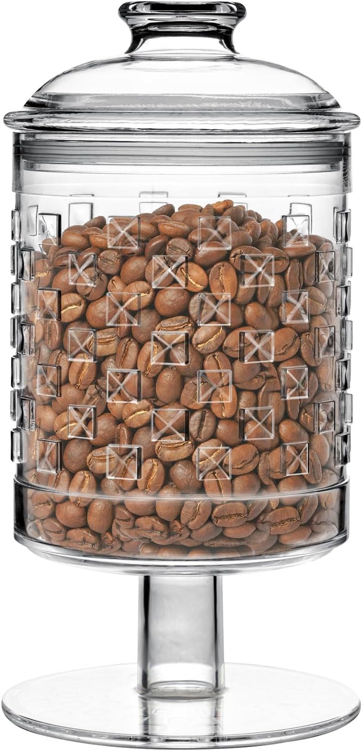 Vinkoe Candy Jars, 45 oz Acrylic Candy Decorative with Lid, Apothecary Jars, Clear Cookie Jars for Candy Buffet, Nuts, Chocolate, Biscuits, Tea, BPA-Free