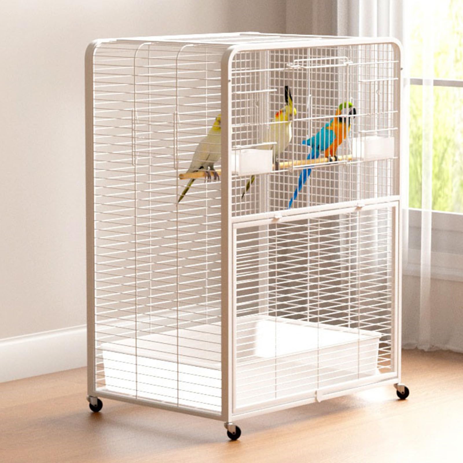 Amazon | フクロモモンガ ケージ、セキセイインコ ケージ、天窓付き