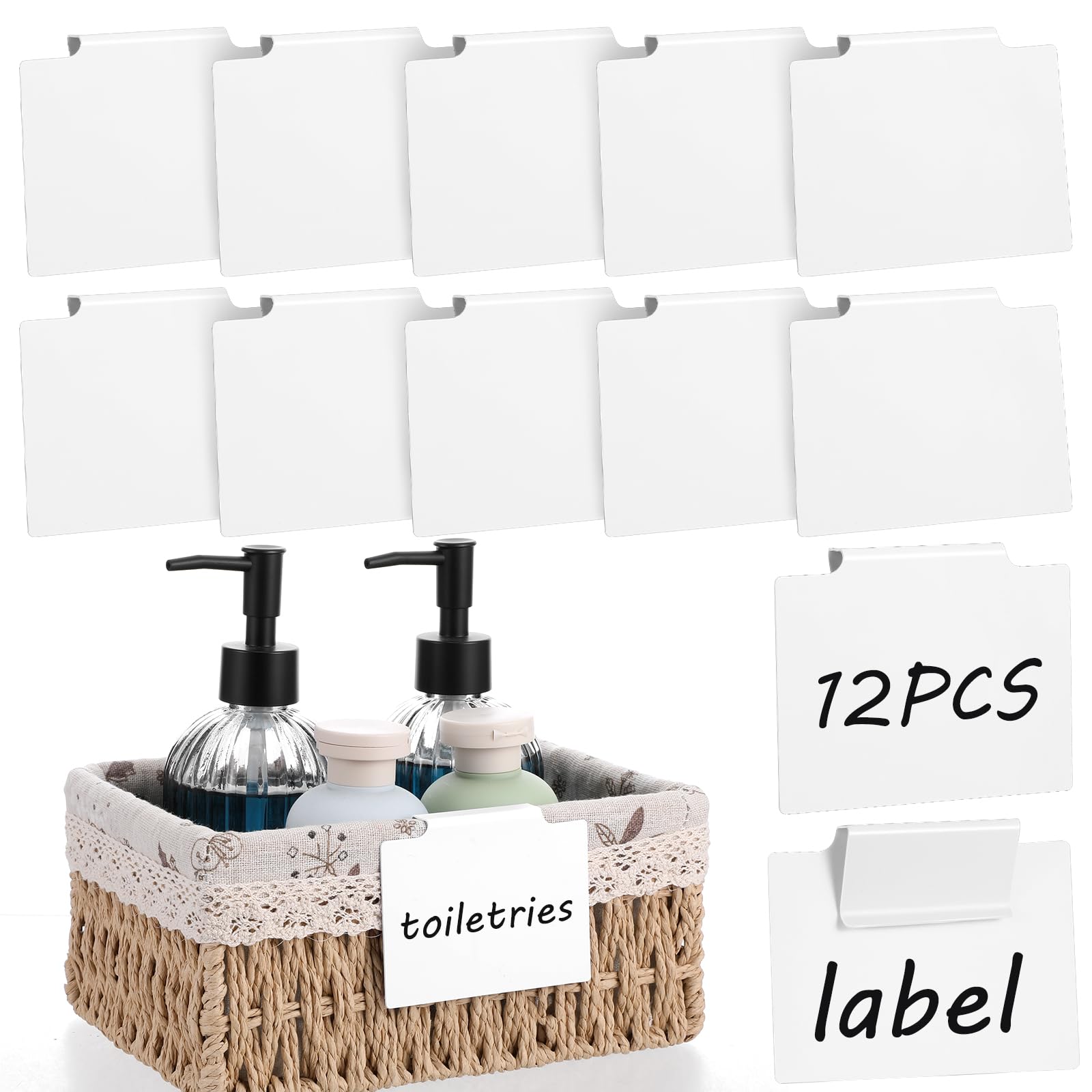 Towviy 19PCS Porte-étiquettes, Étiquette Pour Panier Porte Étiquettes