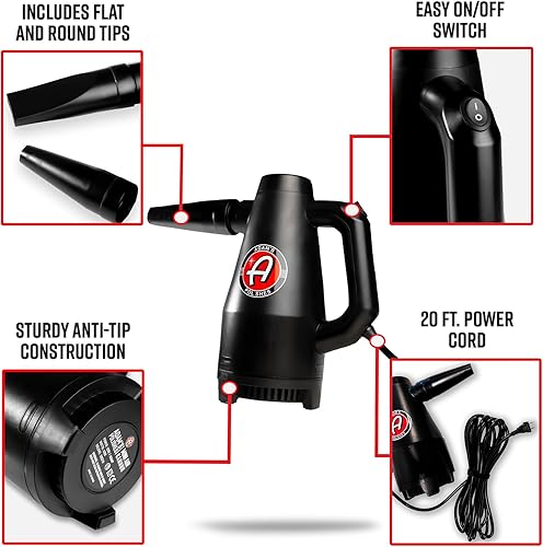 Miniatura 2 de Adam's Polishes Mini cañón de aire - Soplador de secadora de lavado de coche filtrado de alta potencia | Secar antes de la limpieza del automóvil,