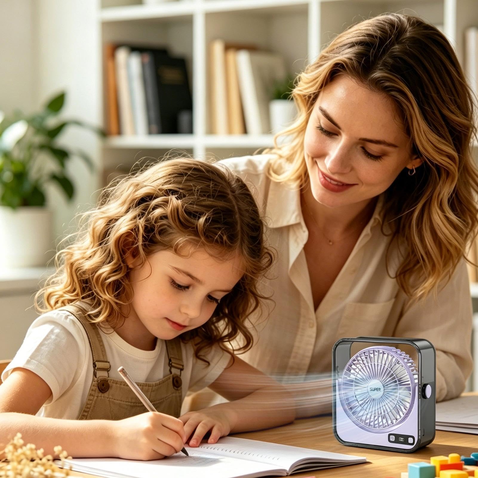 Ventilatore Da Scrivania Per Ufficio Basso Rumore Ricaricabile Velocità