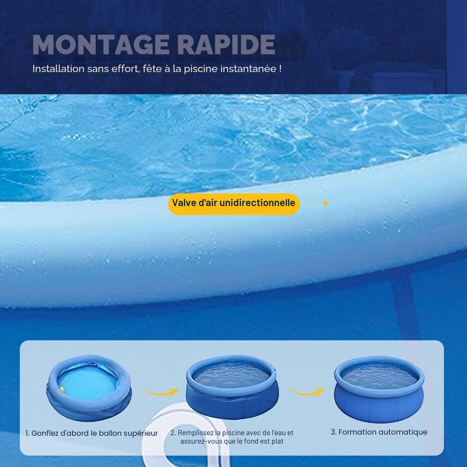 Piscine gonflable Easy Set Piscine hors-sol ronde hors-sol 360 cm x 90 cm