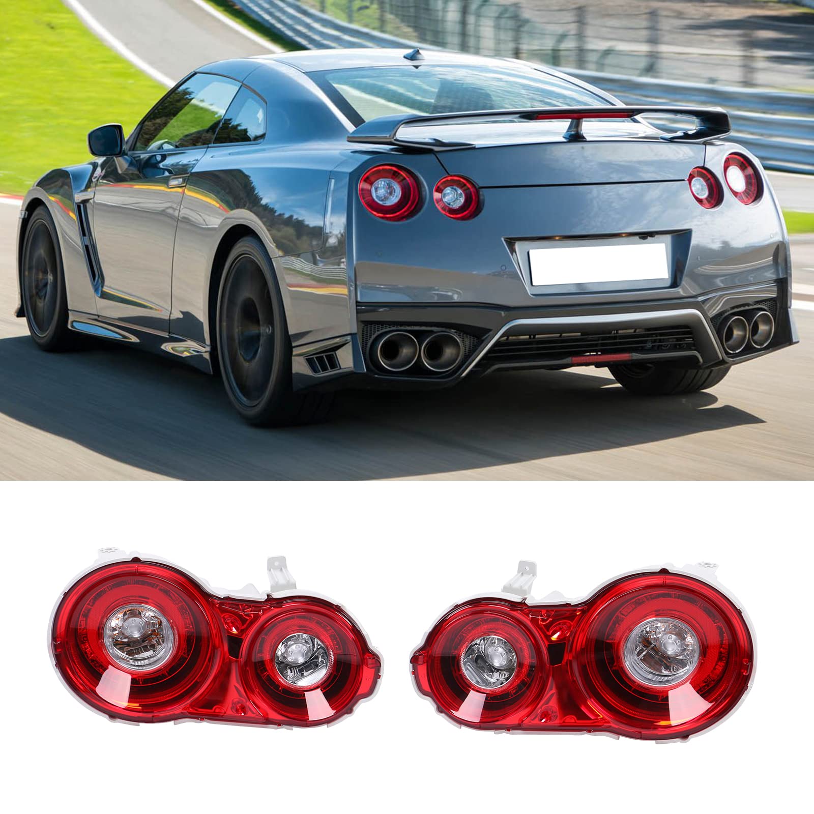 日産　GT-R　R35　テールライト Amazon.com: FREEMOTOR802 Compatible with 2009-2022 Nissan GT-R R35