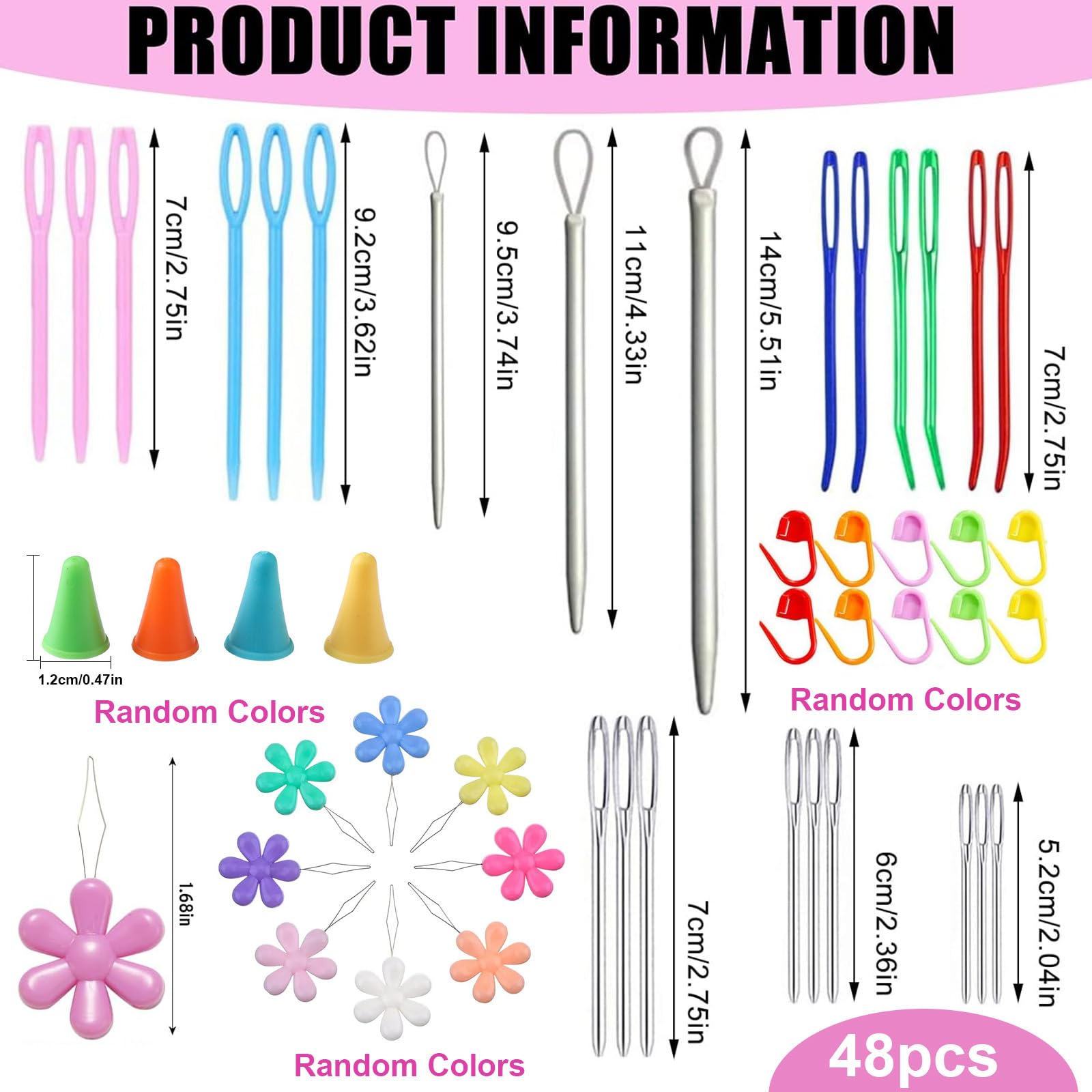 48-teiliges Näh- Und Strickset - Komplettes Zubehör Für Handarbeiten