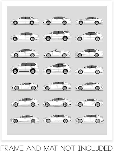 Miniatura 195 de Handmade Poster compatible with Chevy Print Wall Art Handmade Decor of the Best of Chevy Generations History Evolution 8x10" (Unframed) Satin Print
