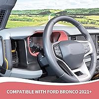 Vista 3 de Cubierta para tablero de instrumentos Bronco, cubierta de tablero de control central compatible con accesorios interiores Ford Bronco 2021-2024