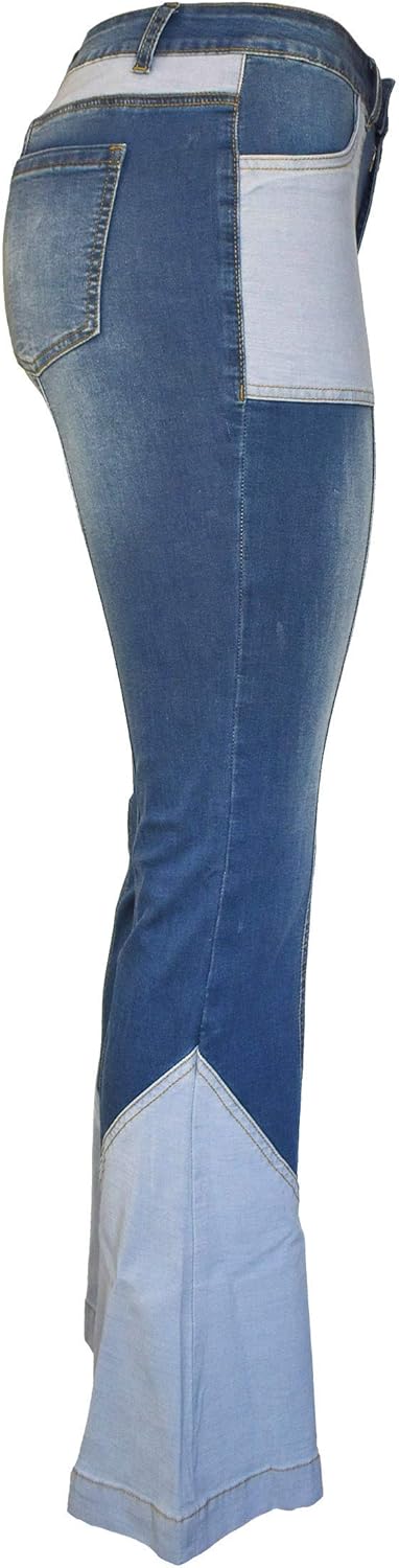 Aodrusa Women Frayed Patch Jeans High Waist Raw Hem Denim Y2k Pants Boyfriend - Image 3