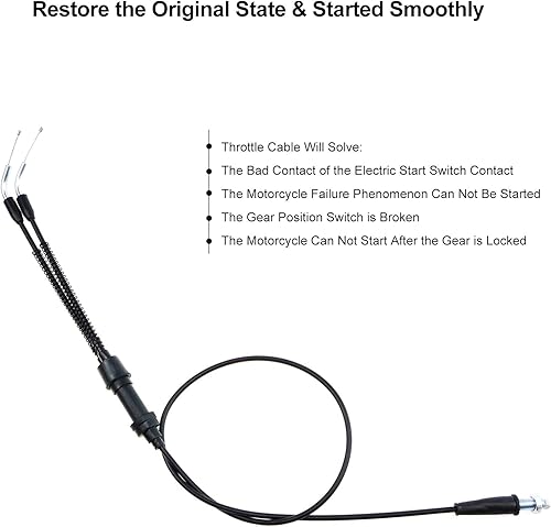 Miniatura 4 de Cable del acelerador ATV, Motion Pro TORS Eliminator Cable del acelerador de repuesto para Yamaha Banshee 350 YZ350 1987-2006, 01-0813