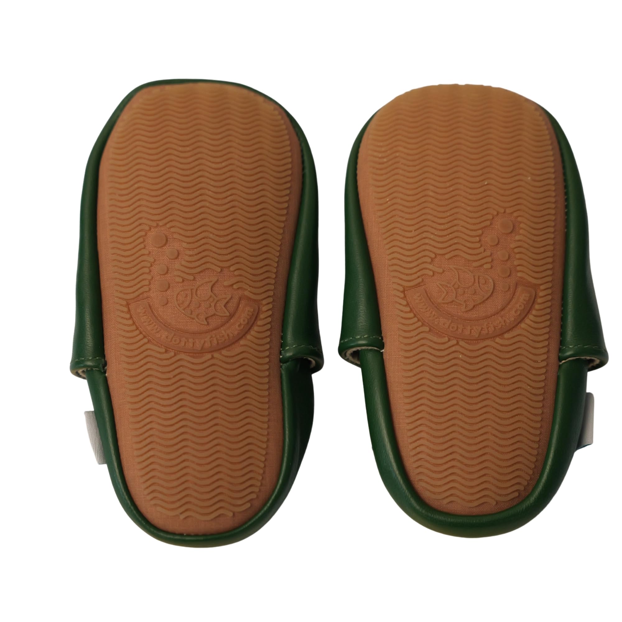 Dotty Fish Chaussures Pieds Nus en Cuir pour bébés et Enfants, Semelles en Caoutchouc. Légères, Souples et antidérapantes. Marque Britannique. Garçons et Filles, Tailles 18-24 Mois - 5-6 Ans
