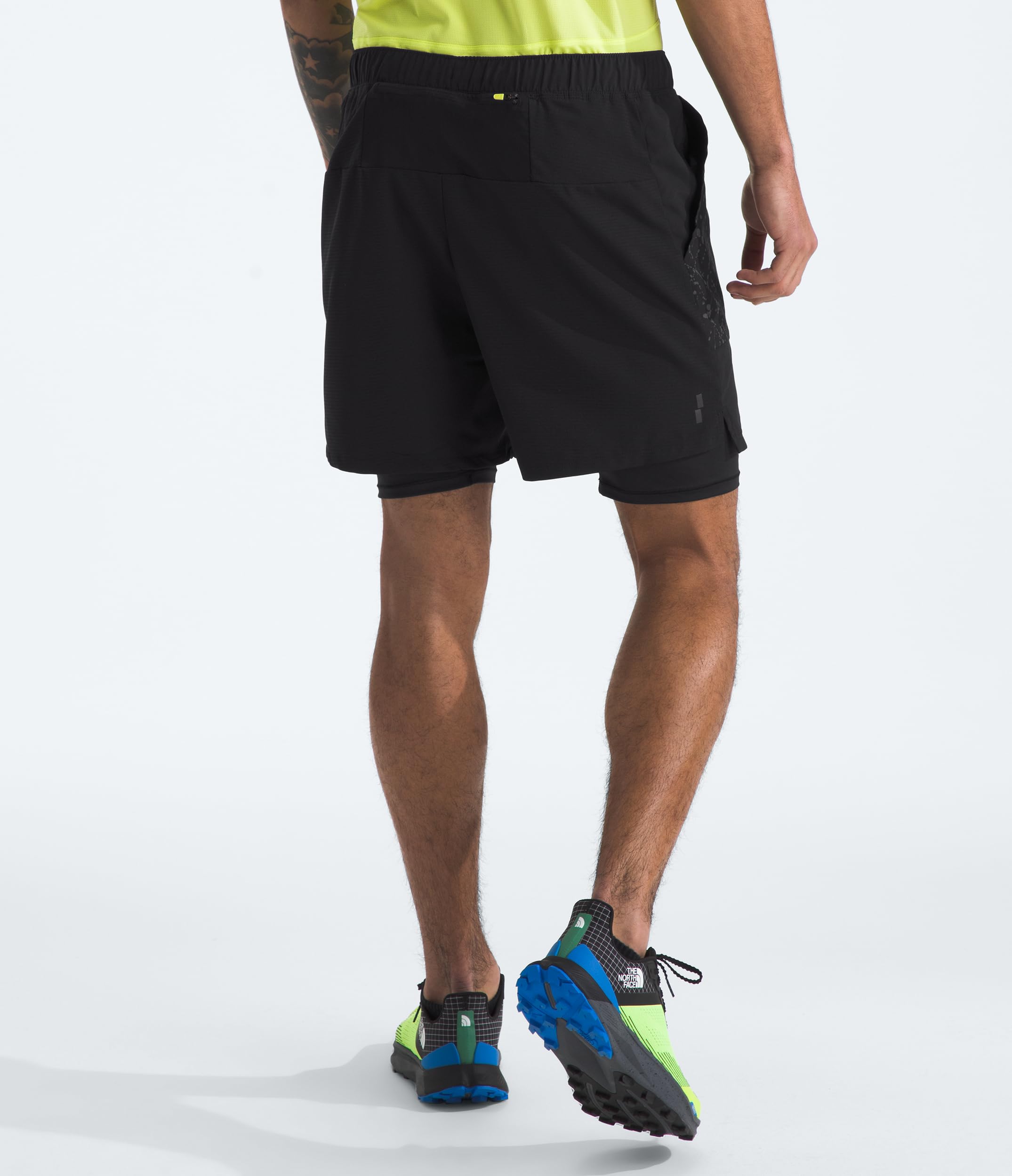 The North Face Hombres Sunriser 2In1 6In Short Laufbekleidung Pantalones Cortos TNF Black/Trail Reflective - Negro