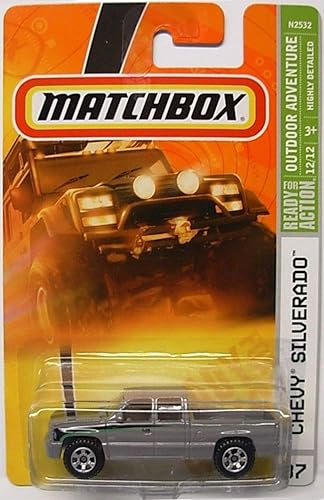 Matchbox Chevrolet Chevy Silverado 2008 Outdoor Adventure Series 1:64 Escala Coleccionable Die Cast Metal Toy Car Model Pickup Truck #87