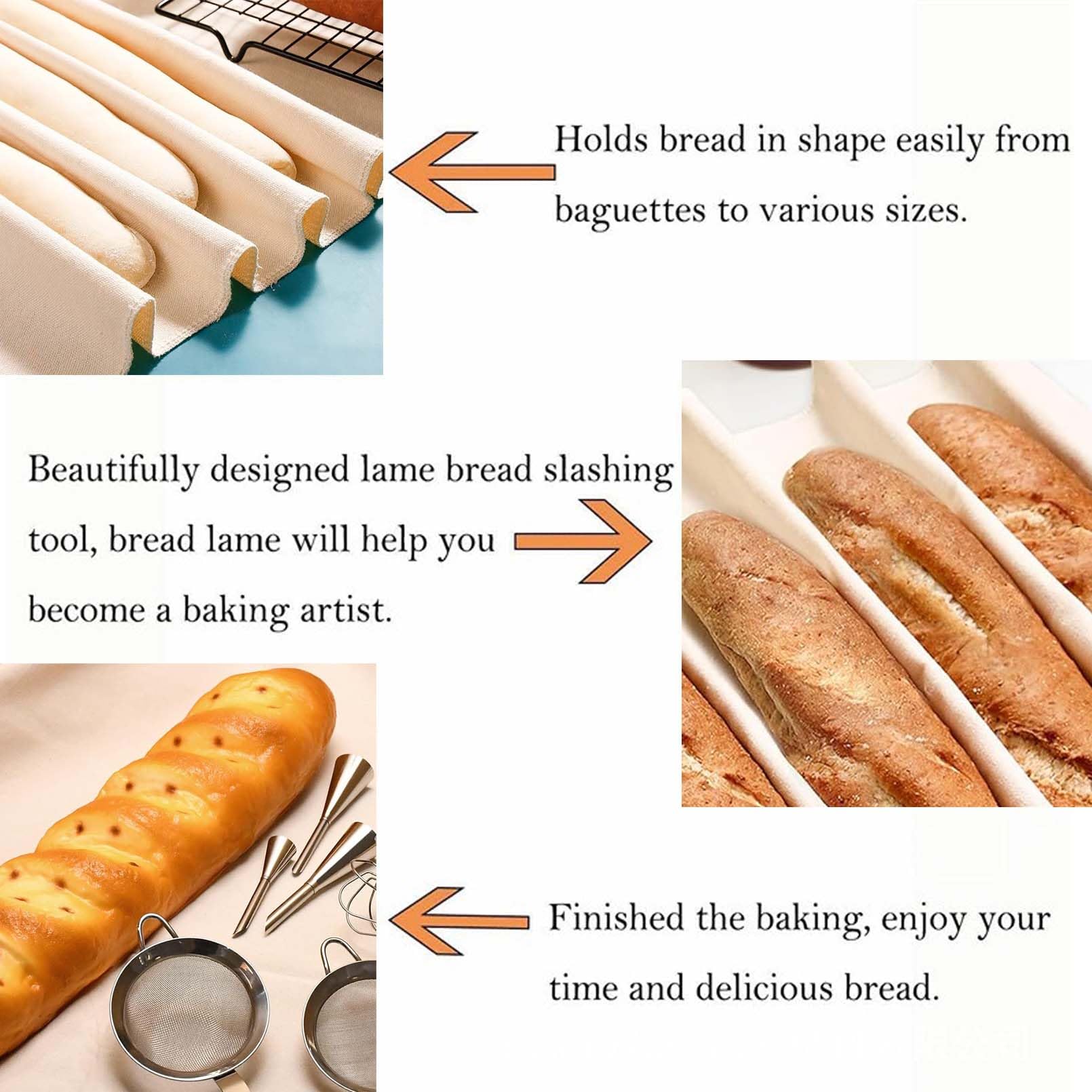 Panno Per Lievitazione Pane In Cotone E Lino - Telo Rotondo Riutilizzabile Traspirante - Per Cestini Banneton E Utensili Da Forno - 2